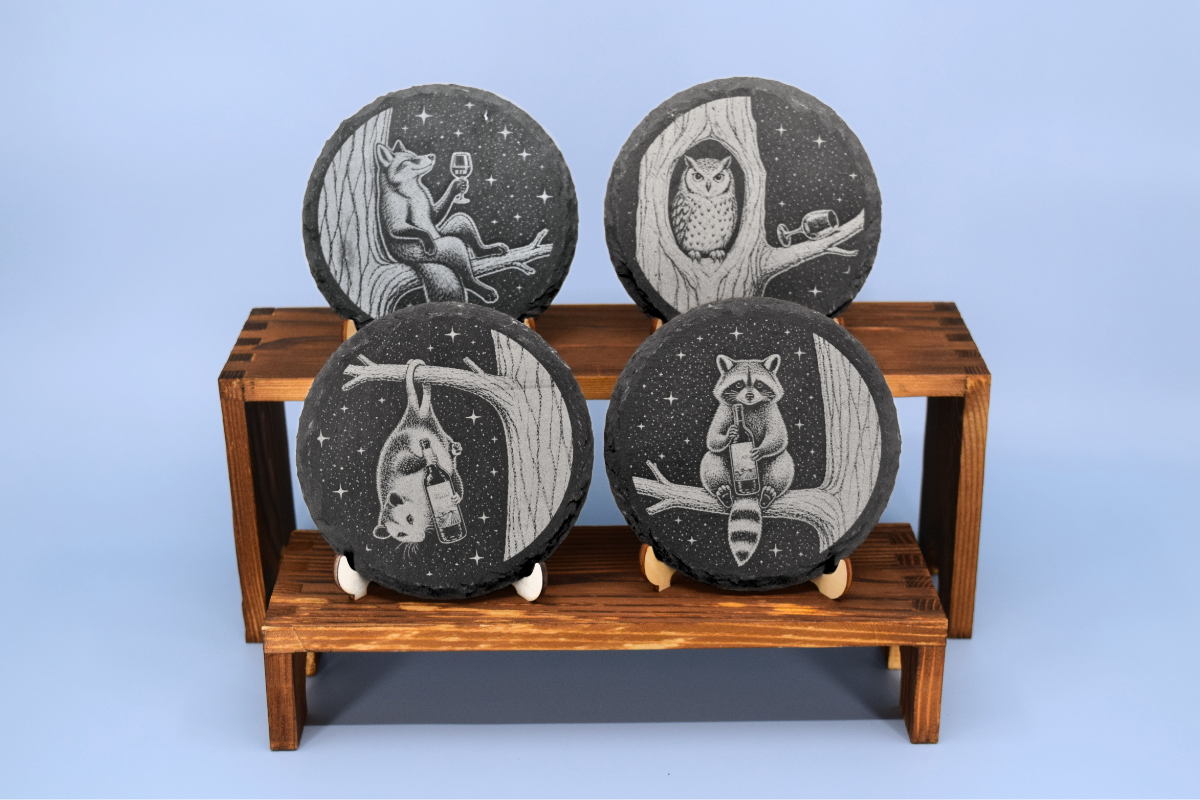 Drinks on Me in the Trees (set of 4)