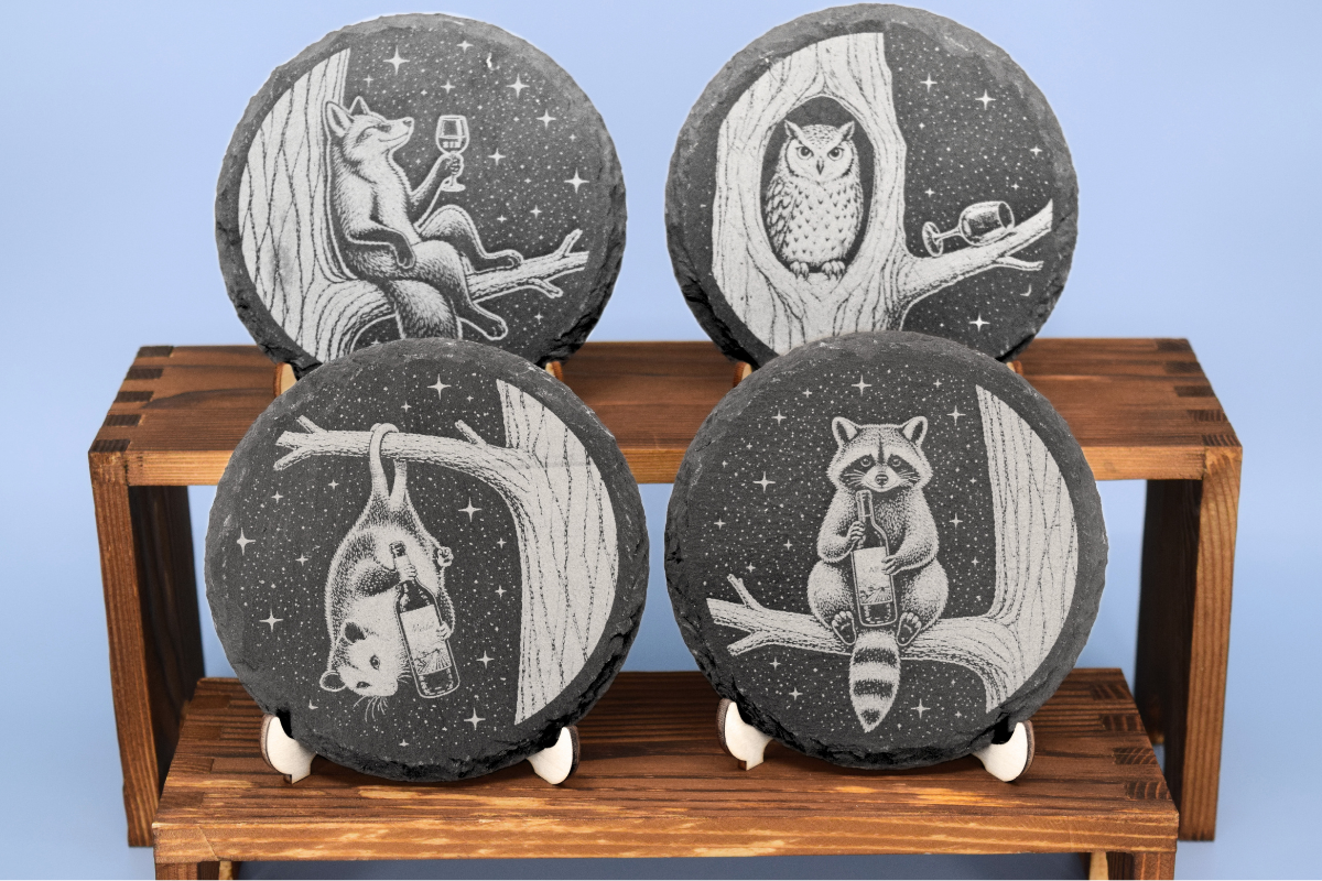 Drinks on Me in the Trees (set of 4)